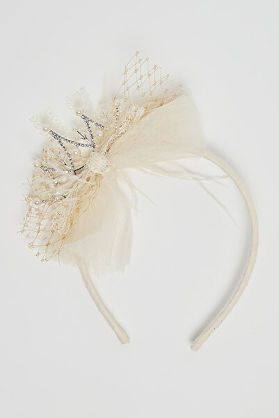 R&B Girl's Ivory Bow Headband