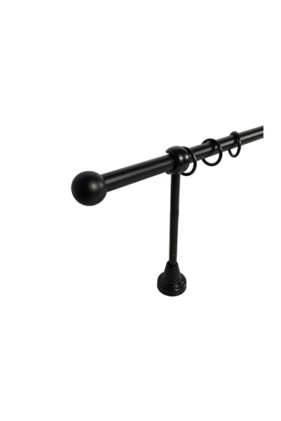 KLEIDECO galerie metal 16 mm COSTA RICA simpla, negru, 300 cm, capete PARAISO