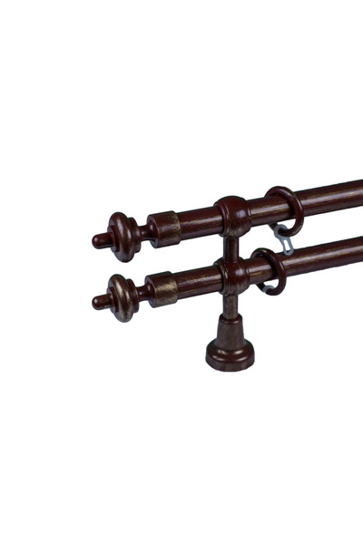 KLEIDECO galerie plastic 28 mm INNOVATIE MARE dubla, cupru-auriu, 200 cm