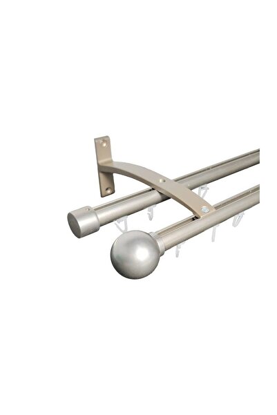 KLEIDECO galerie aluminiu 19 mm IBIZA cu canal dubla,crom-mat, 160 cm, capete...