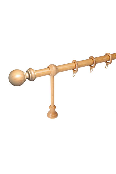 KLEIDECO galerie lemn 28 mm BERGAMO EXCLUSIV, simpla, stejar deschis, 240 cm