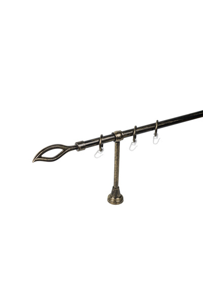 KLEIDECO galerie plastic 16 mm INNOVATIE simpla, negru-auriu, 120 cm, capete ...