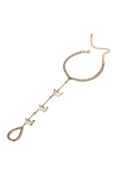 EFAYN.RO Bratara dama, cu prelungire pe deget tip inel, model elegant gheisa,...