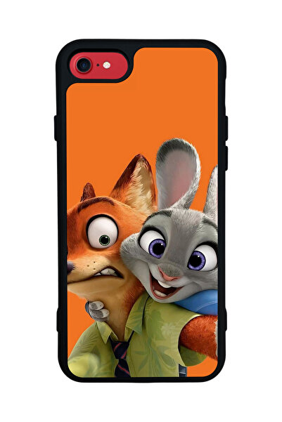 BGAKSESUAR iPhone 7 / 8 / SE Uyumlu Zootropolis Tasarımlı Glossy Premium Kılıf
