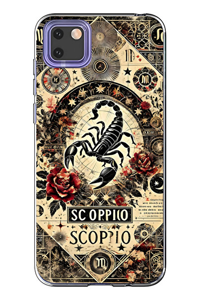 FLAMENKO حافظة هاتف شفافة متوافقة مع هاتف هواوي Y5P A كريب Burcu منقوش