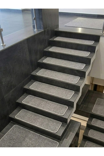 Nurteks Merdiven Halısı Gri (5 adet) Basamak Halısı