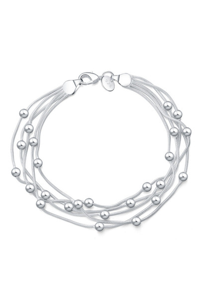 EFAYN.RO Women's bracelet, multiple chain model, round accessories, fixed siz...