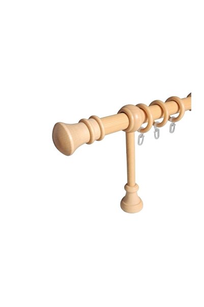 KLEIDECO galerie lemn 28 mm MONZA, simpla, fag, 300 cm cu talpa pentru stabil...