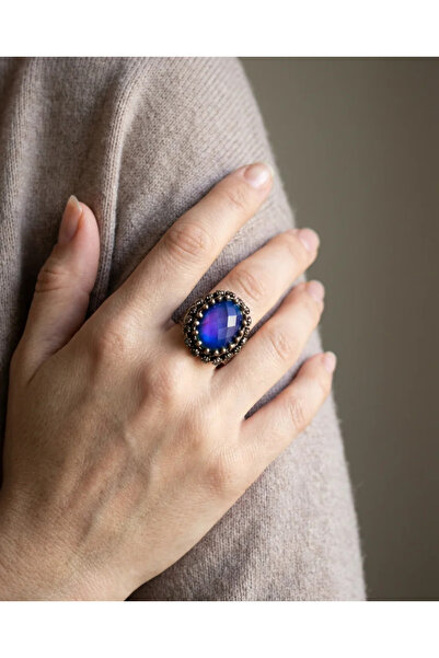 Dorvina مجوهرات برونزية أصلية متغيرة اللون ذات ملمس طبيعي مرصّع بالأحجار قابل...