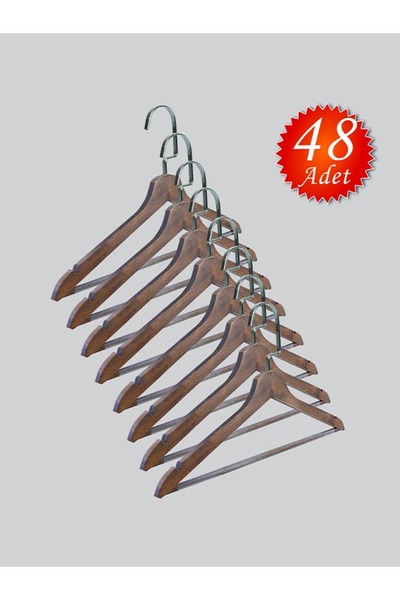 NYN Wooden (Lama Silver Hook) Barli Pants, Blouses, Hangers 48 Pieces