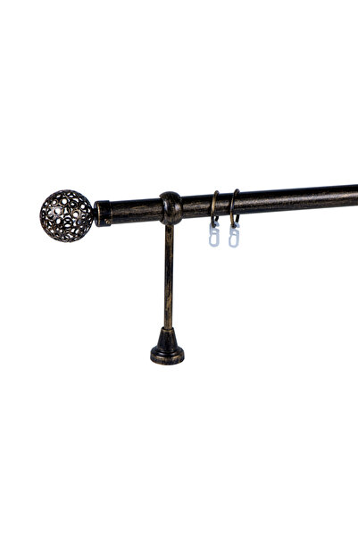 KLEIDECO galerie metal 25 mm BRAZILIA simpla, negru-auriu, 240 cm, capete FOR...