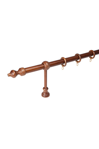 KLEIDECO galerie lemn 28 mm FILIGRANO, simpla, nuc ,220 cm