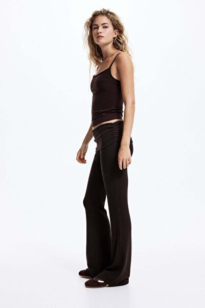 H&M Rib-knit foldover-waist leggings