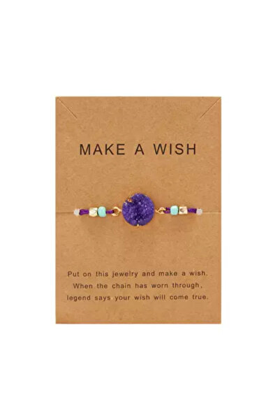 EFAYN.RO Women's bracelet, string, adjustable, make a wish model, round acces...