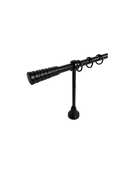 KLEIDECO galerie metal 16 mm COSTA RICA simpla, negru, 300 cm, capete LIBERIA