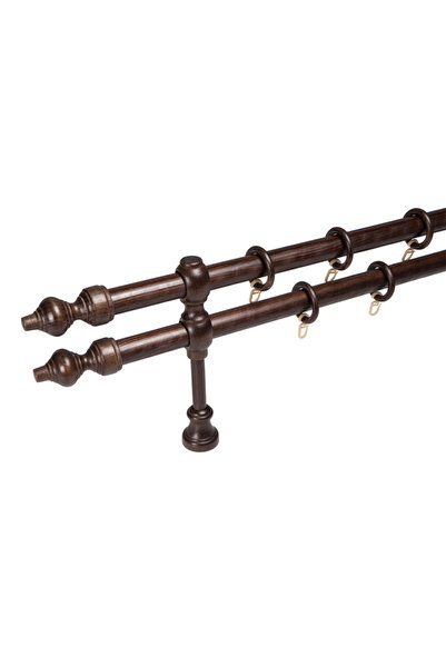 KLEIDECO galerie lemn 28 mm FILIGRANO, dubla, wenge ,240 cm