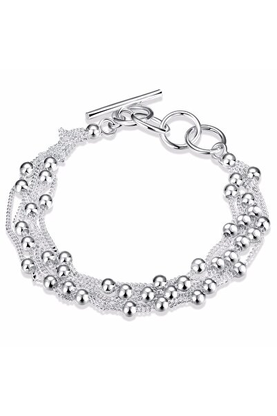 EFAYN.RO Bratara dama, model cu lanturi si bilute multiple, dimensiune fixa, ...