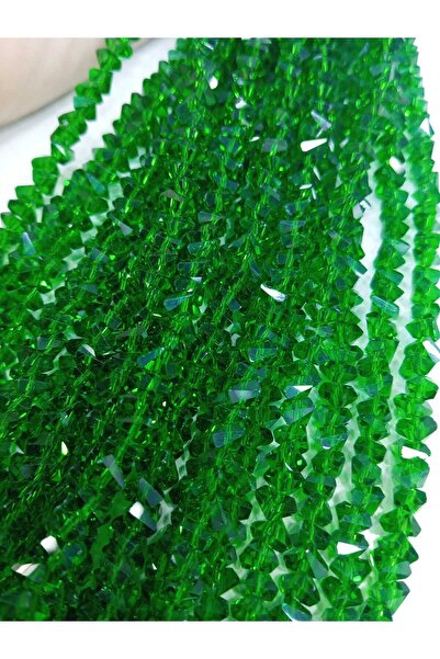 Ralp Moda 6 мм кристална пирамида Чешки кристални мъниста 3 низки ЗЕЛЕНО ПРОЗ...