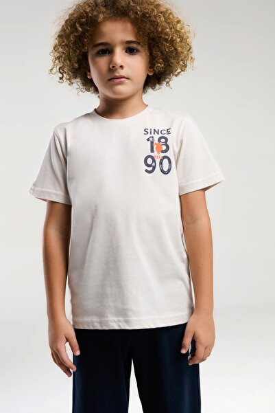 U.S. Polo Assn. 100% Cotton Cotton in Pocketed Boys' Shorts Pajama Set Stone