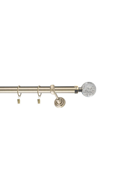 KLEIDECO galerie metal 28 mm ARGENTINA simpla, auriu-antic, 200 cm, capete CO...