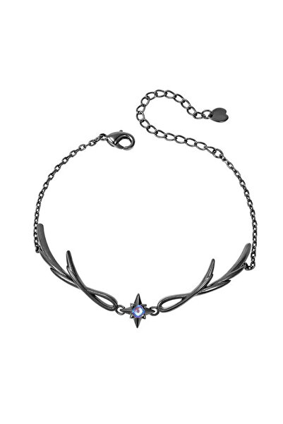 EFAYN.RO Fashion bracelet with star pendant, elegant closed wings pattern, un...
