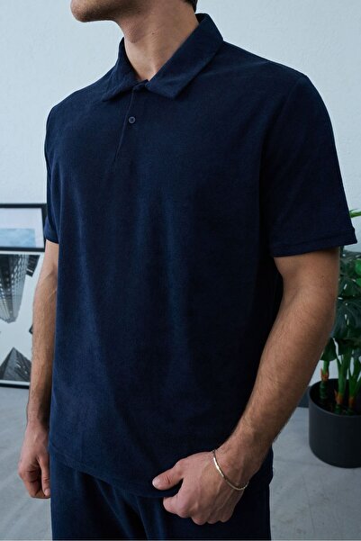 TÜZeMEN Polo Yaka Textured T-Shirt
