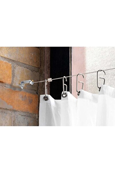 KLEIDECO Sistem cu cablu pentru perdele CARDIFF, crom, 500 cm