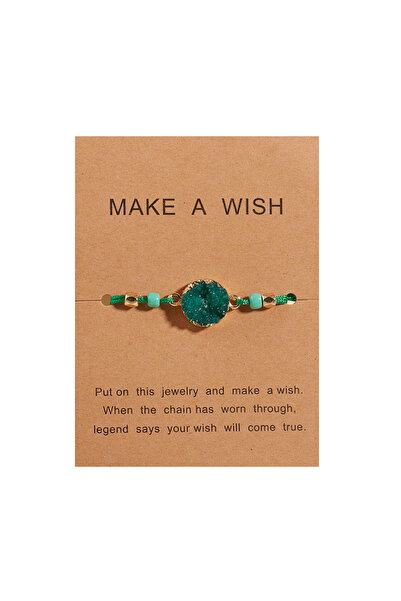 EFAYN.RO Women's bracelet, string, adjustable, make a wish model, round acces...