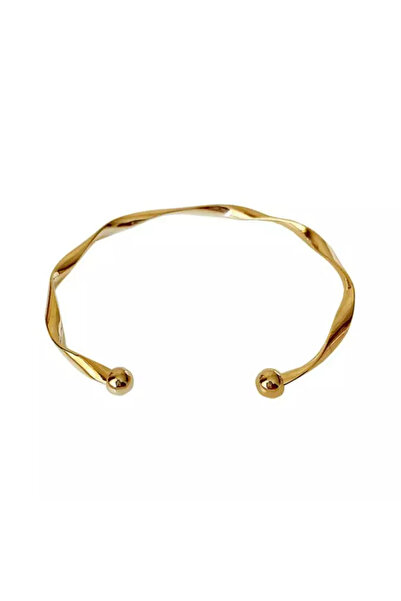 EFAYN.RO Bratara dama, model wave, deschidere circle, aurie, dimensiune fixa,...