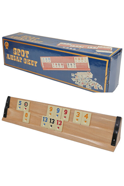 ORM Joc de societate Remi / Rummy Clasic - Set complet cu 4 table din Lemn de...