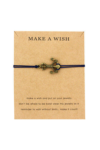 EFAYN.RO Bratara make a wish, tip sfoara, pandantiv ancora cu snur albastru r...