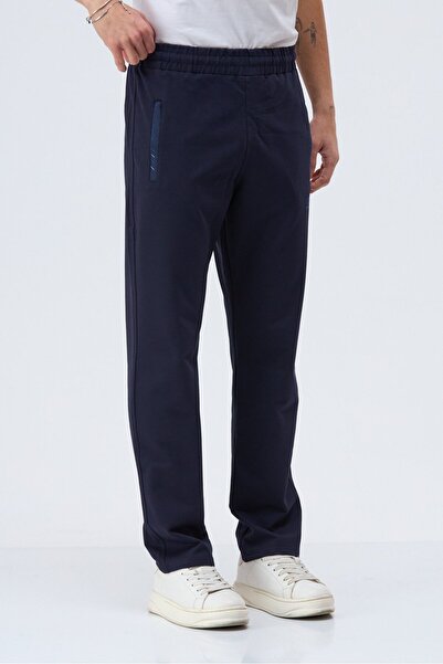 Shooter Sportswear Light Navy Blue Men's Two Thread Pa Cotton Sweatpants Fe Z...