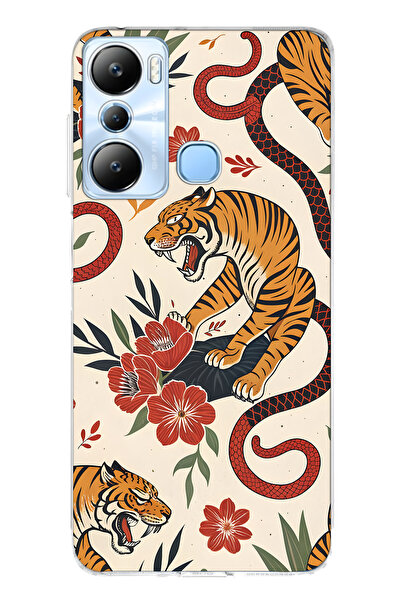 FLAMENKO حافظة هاتف شفافة متوافقة مع Infinix Hot 20i من نوع Kaplan and Snake ...