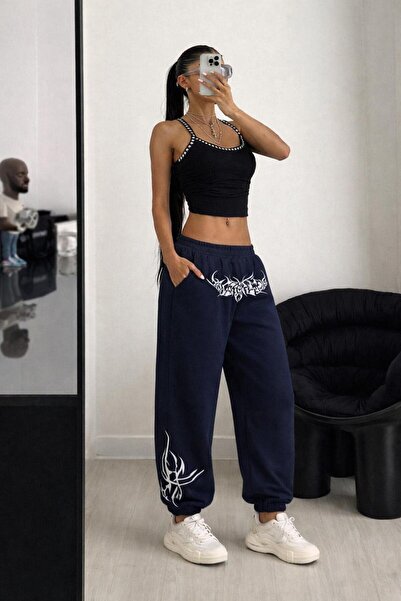 Le Vion Women's Printed Jogger Pants Elastic Legged Sweatpants High Waist Ove...