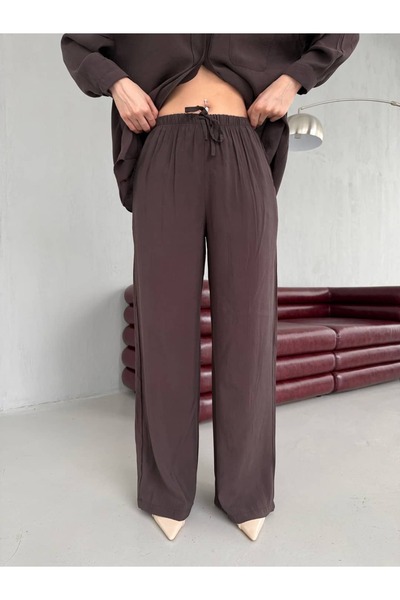 VeniLife Wide Leg Fabric Trousers