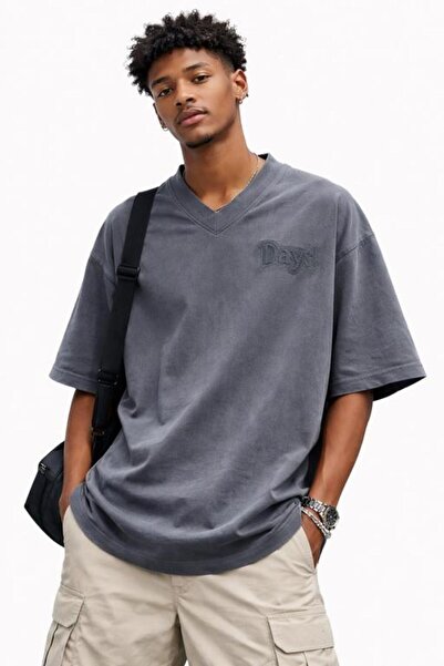 ALANAQA تيشيرت بوكس اوفر سايز للجنسين.