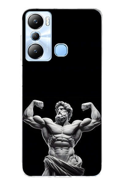 FLAMENKO حافظة هاتف شفافة متوافقة مع هاتف Infinix Hot 20i من نوع Antique Stat...