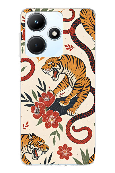 FLAMENKO حافظة هاتف شفافة متوافقة مع Infinix Hot 30i من نوع Kaplan and Snake ...