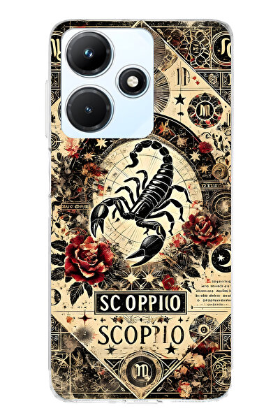 FLAMENKO حافظة هاتف شفافة متوافقة مع Infinix Hot 30i A كريب Sign منقوش