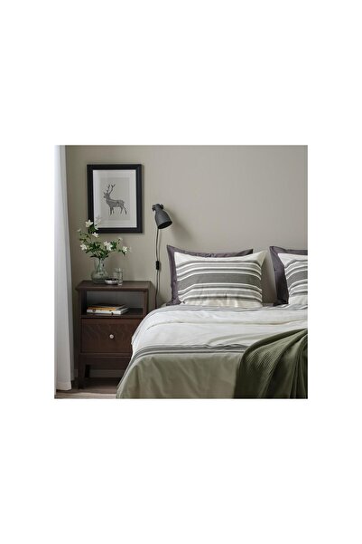 IKEA Double Duvet Cover Sets, White-Dark Gray, 240X220/50X60 cm