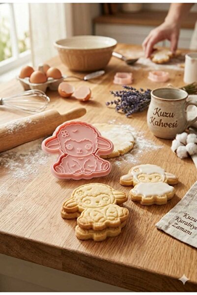 Onflow قالب كوكيز لطيف على شكل خروف - متوافق مع عجينة السكر والفوندان