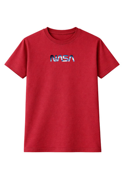 BEETON Nasa Logo Space Patterned Unisex Oversized T-Shirt 100% Cotton Street ...