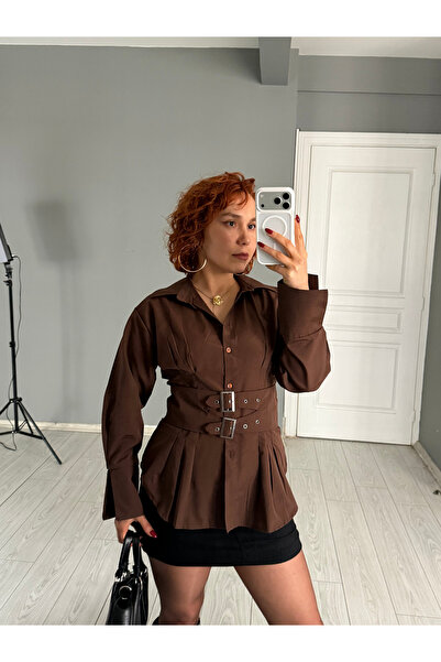 Bak'ap Premium Corset Detailed Poplin Shirt