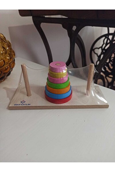 Hureggo لعبة ذكاء خشبية من فاكنج كاتايند "أبراج هانوي" مقاس 20x9 سم