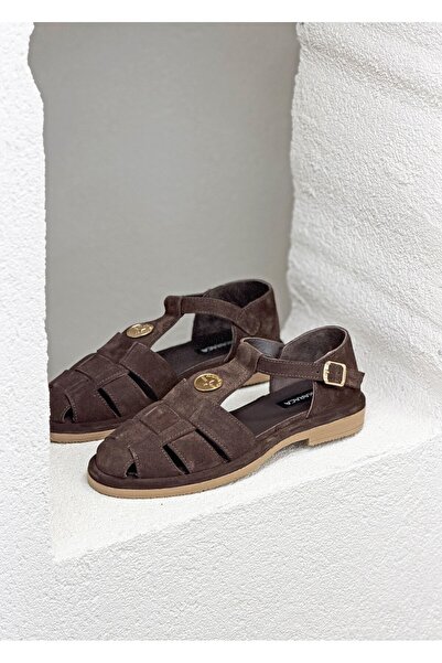 NUR KARACA 26Y-001-R40208 Genuine De Leather Arim Open San Sandals Women's Sh...