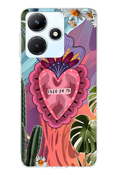 FLAMENKO حافظة هاتف Infinix Hot 30i متوافقة مع Color Heart و بنقشة زهور حافظة...