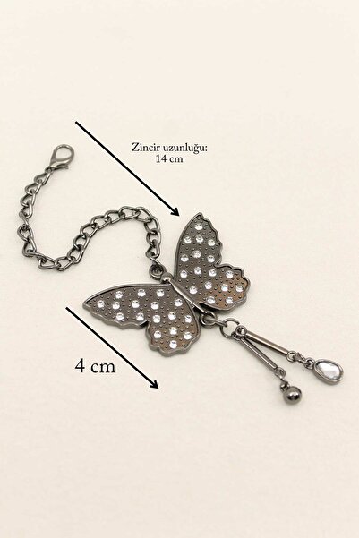 ERDAL DERİ Αξεσουάρ πεταλούδας με γάντζο Τσάντα αξεσουάρ πεταλούδας με πέτρες