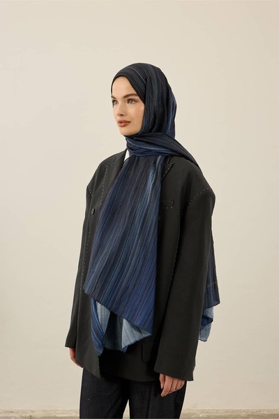 Modakaşmir Linevera Pattern Bamboo Shawl