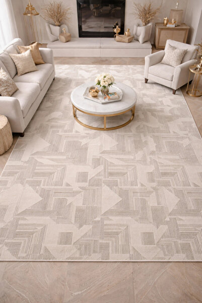 Hoomrugs Luxess Diamond 2012 Gri Akrilik Modern Makine Halısı