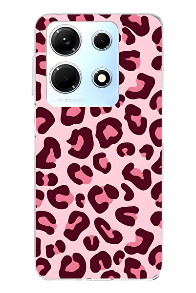 FLAMENKO حافظة هاتف شفافة باللون الوردي متوافقة مع هاتف Infinix Note 30 مكونة...